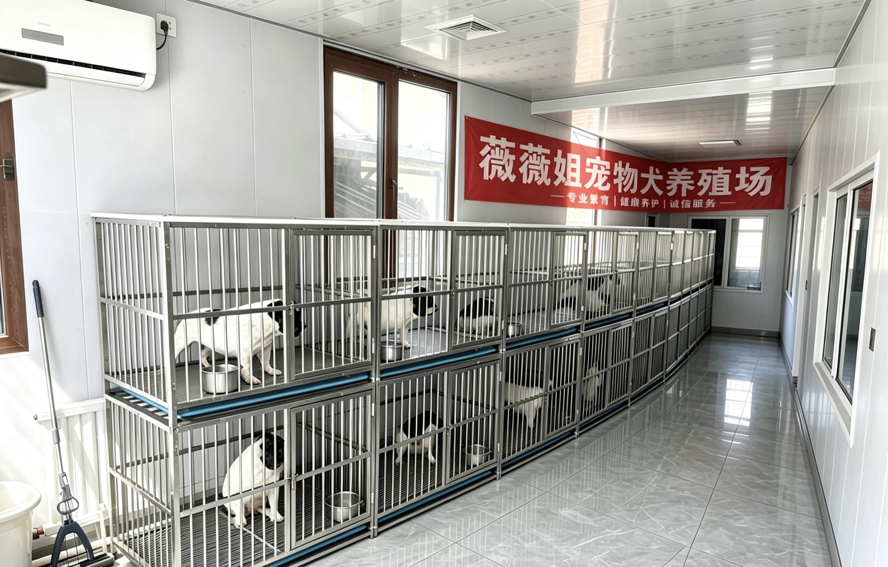 薇薇姐宠物犬繁殖场成犬生活区实拍